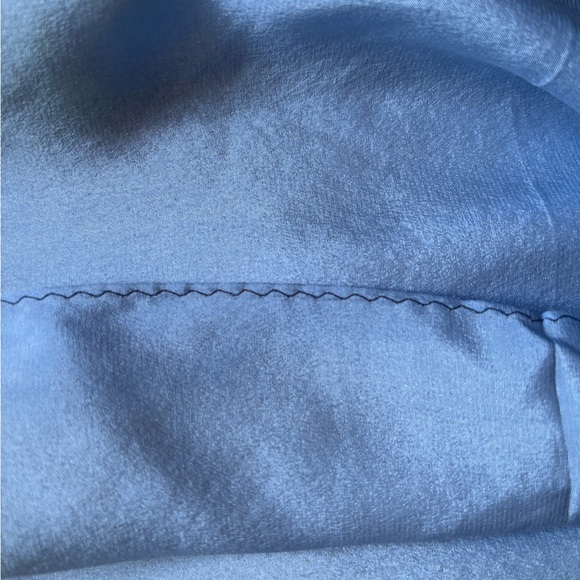 Vintage Echo Silk Scarf Light Blue, Lime Green, Navy Blue & White Rectangular - Picture 5 of 8